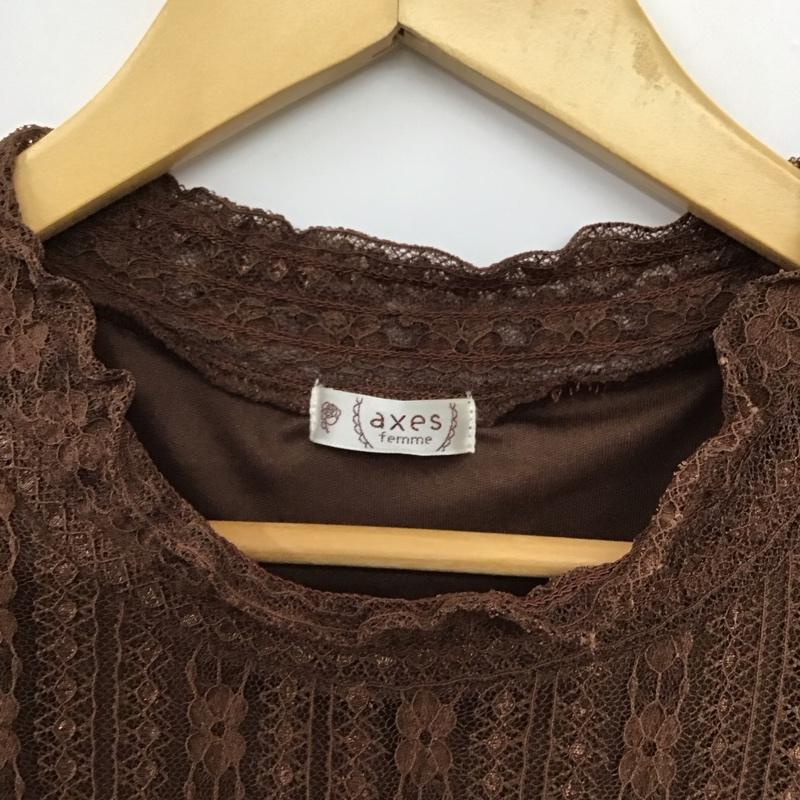 アクシーズファム axes femme ワンピース ロングスカート M 無地 X チェック 茶 / ブラウン / brown X マルチカラー / マルチカラー / multicolor レディース USED 古着 中古 10153131