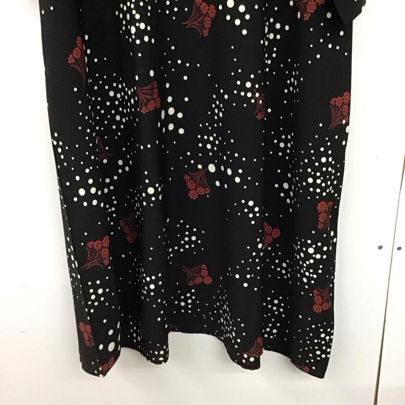 アンティカ antiqua ワンピース ロングスカート ke-02986 総柄 黒 / ブラック / black レディース USED 古着 中古 10153132