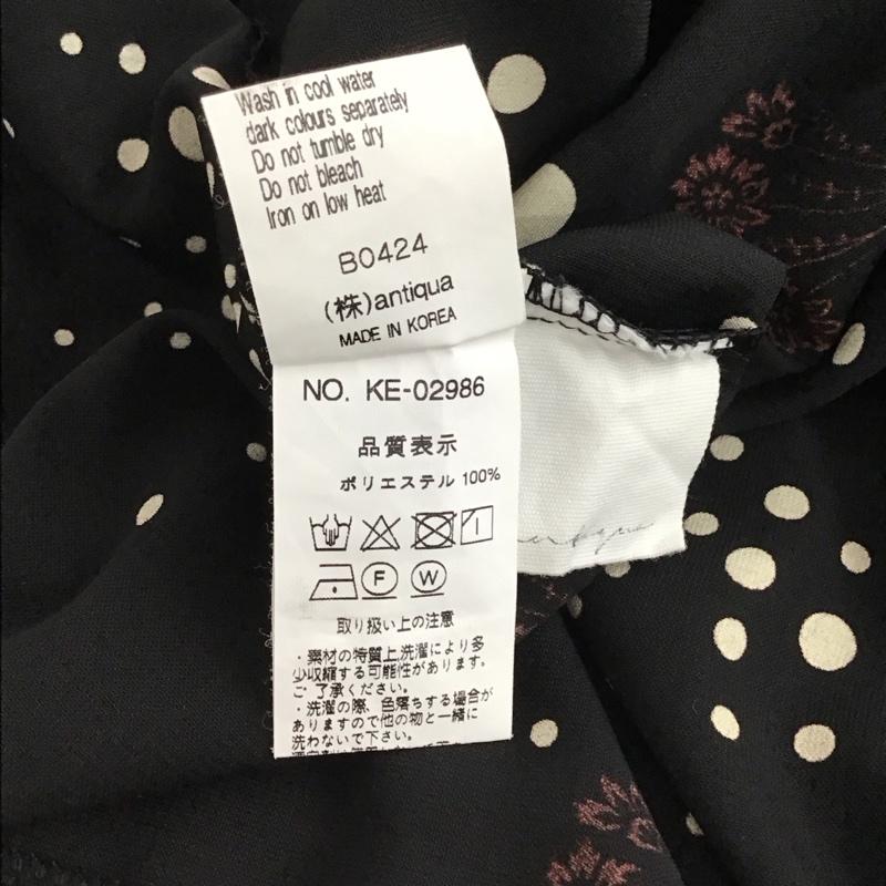アンティカ antiqua ワンピース ロングスカート ke-02986 総柄 黒 / ブラック / black レディース USED 古着 中古 10153132