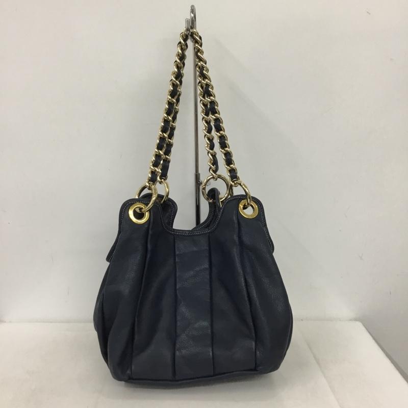 グイアス GUIA`S ハンドバッグ ハンドバッグ チェーンショルダー 無地 紺 / ネイビー / navy レディース USED 古着 中古 10153167