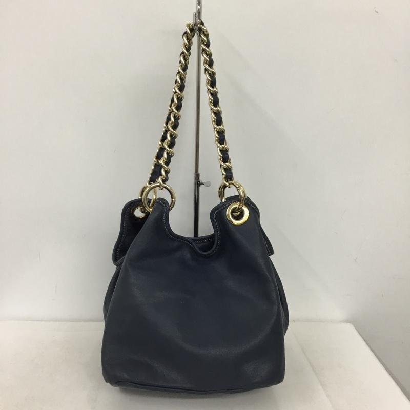 グイアス GUIA`S ハンドバッグ ハンドバッグ チェーンショルダー 無地 紺 / ネイビー / navy レディース USED 古着 中古 10153167