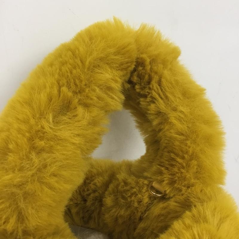 ザラ ZARA ハンドバッグ ハンドバッグ フェイクファー ミニバッグ 無地 マスタード / マスタード / レディース USED 古着 中古 10153168