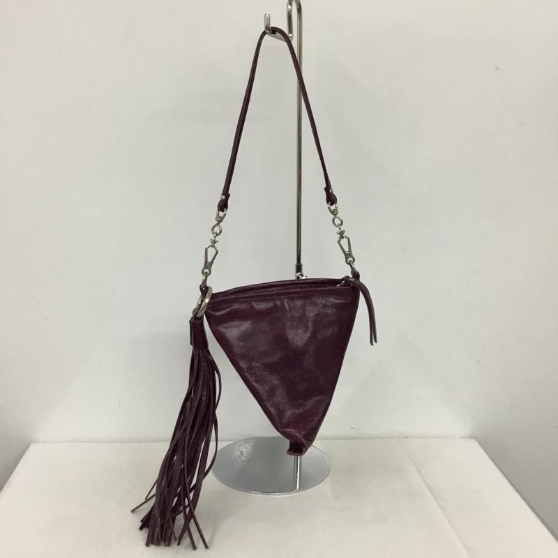 ジャンニ・キャリーニ GIANNI CHIARINI ショルダーバッグ ショルダーバッグ トライアングルポーチ ミニバッグ フリンジ 三角バッグ 無地 紫 / パープル / purple レディース USED 古着 中古 10153171