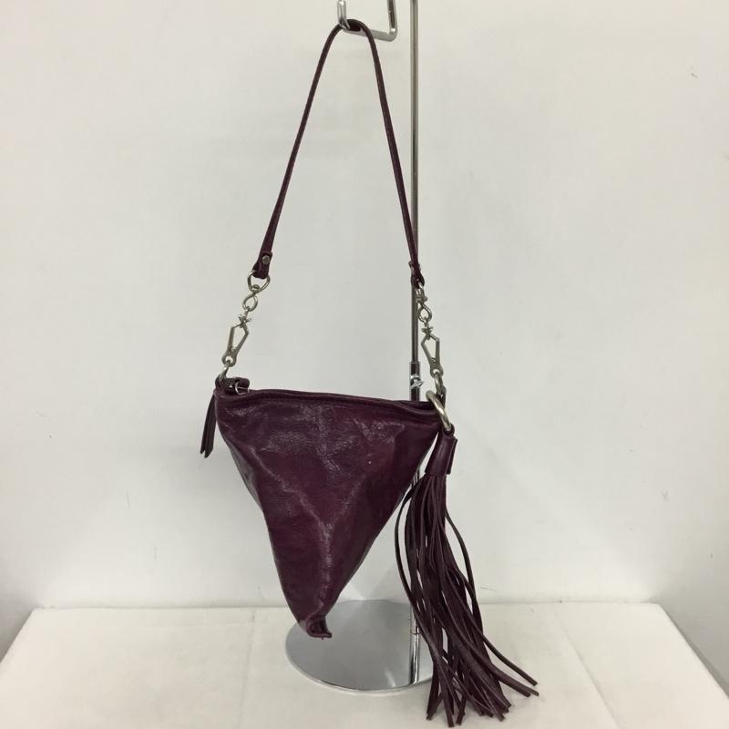 ジャンニ・キャリーニ GIANNI CHIARINI ショルダーバッグ ショルダーバッグ トライアングルポーチ ミニバッグ フリンジ 三角バッグ 無地 紫 / パープル / purple レディース USED 古着 中古 10153171