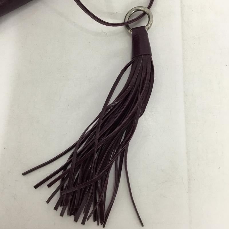 ジャンニ・キャリーニ GIANNI CHIARINI ショルダーバッグ ショルダーバッグ トライアングルポーチ ミニバッグ フリンジ 三角バッグ 無地 紫 / パープル / purple レディース USED 古着 中古 10153171