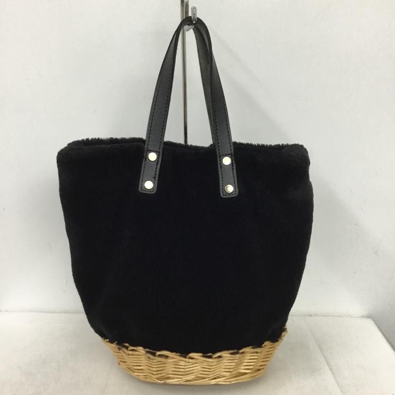 ミアン MIAN ハンドバッグ ハンドバッグ フェイクファー かご ドッキングバッグ 無地 黒 / ブラック / black X ベージュ / ベージュ / beige レディース USED 古着 中古 10153172