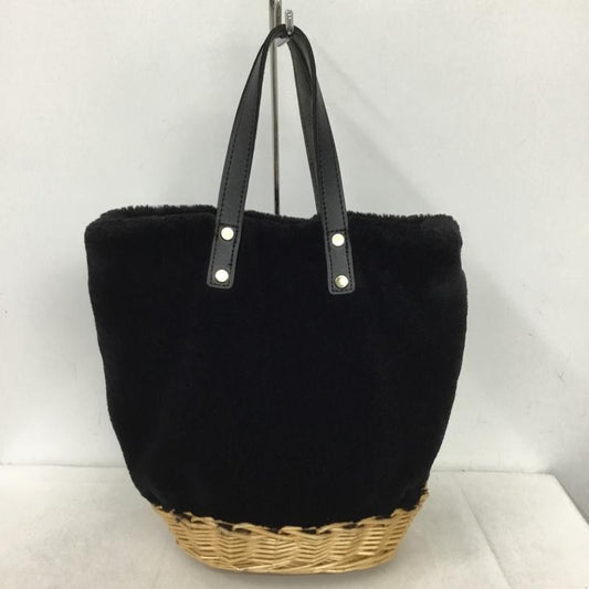 ミアン MIAN ハンドバッグ ハンドバッグ フェイクファー かご ドッキングバッグ 無地 黒 / ブラック / black X ベージュ / ベージュ / beige レディース USED 古着 中古 10153172