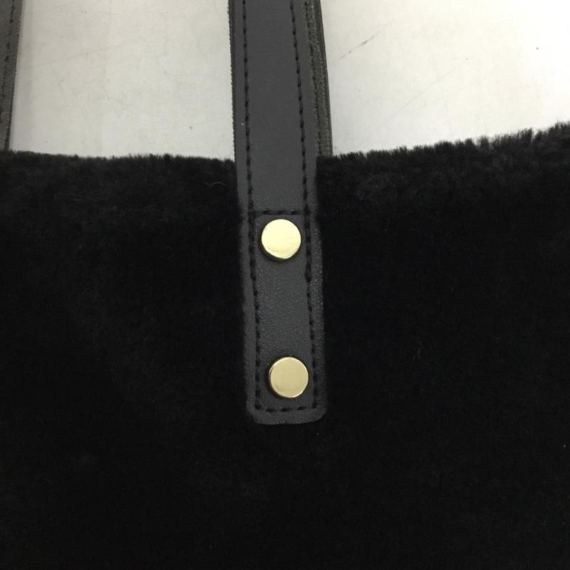 ミアン MIAN ハンドバッグ ハンドバッグ フェイクファー かご ドッキングバッグ 無地 黒 / ブラック / black X ベージュ / ベージュ / beige レディース USED 古着 中古 10153172
