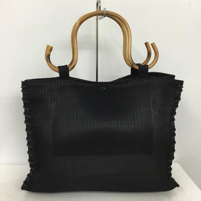 サマンサタバサ Samantha Thavasa トートバッグ トートバッグ ウッドハンドル ロゴ、文字 黒 / ブラック / black レディース USED 古着 中古 10153177