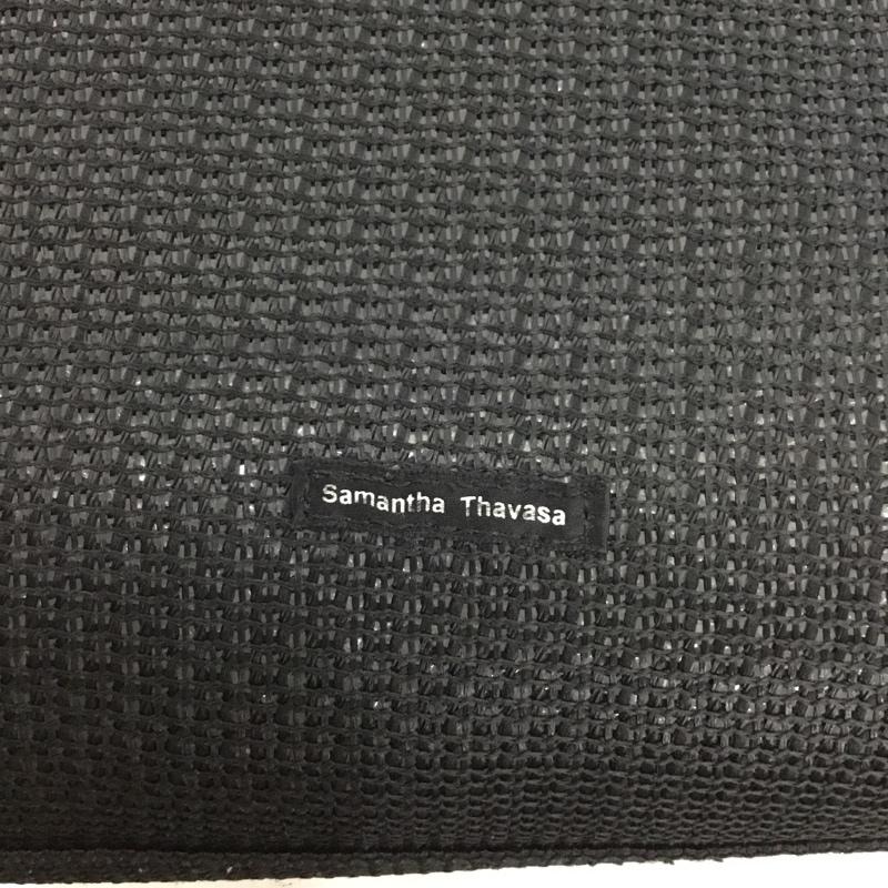 サマンサタバサ Samantha Thavasa トートバッグ トートバッグ ウッドハンドル ロゴ、文字 黒 / ブラック / black レディース USED 古着 中古 10153177