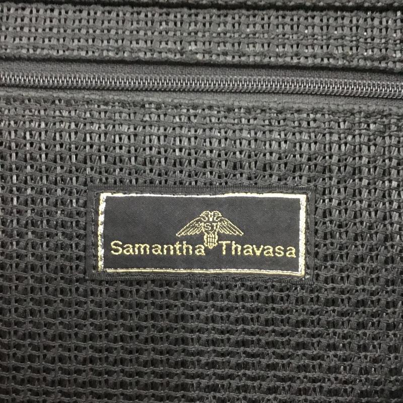 サマンサタバサ Samantha Thavasa トートバッグ トートバッグ ウッドハンドル ロゴ、文字 黒 / ブラック / black レディース USED 古着 中古 10153177