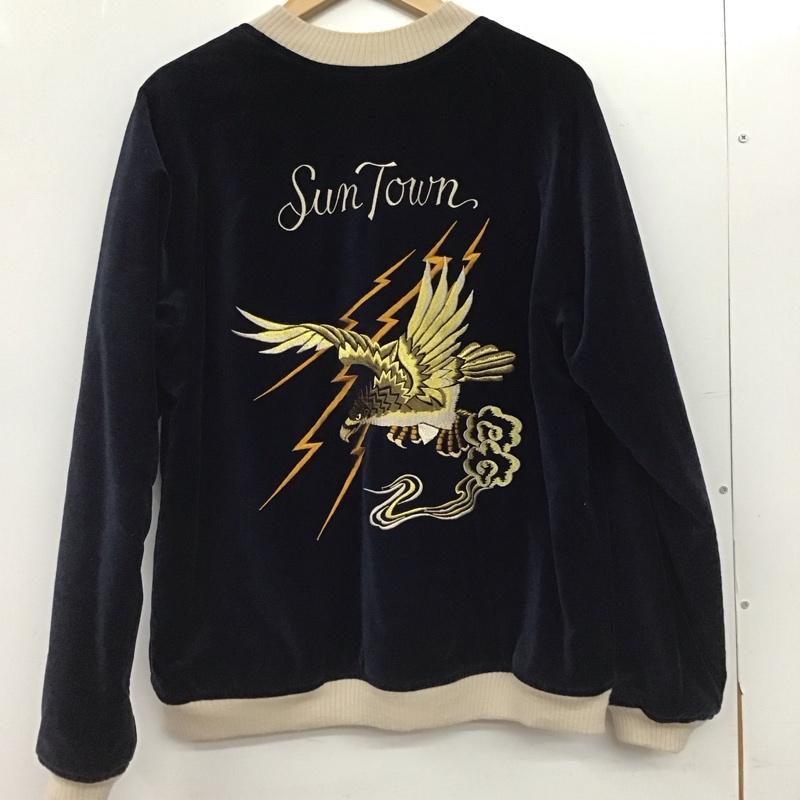 ラディアル RADIALL ジャケット、上着 ジャンパー、ブルゾン rad-17aw-jk002 ジップアップジャケット アウター スカジャン M 刺繍 紺 / ネイビー / navy メンズ USED 古着 中古 10153198