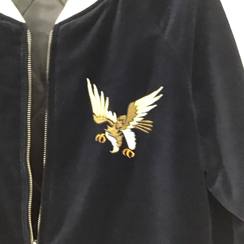 ラディアル RADIALL ジャケット、上着 ジャンパー、ブルゾン rad-17aw-jk002 ジップアップジャケット アウター スカジャン M 刺繍 紺 / ネイビー / navy メンズ USED 古着 中古 10153198