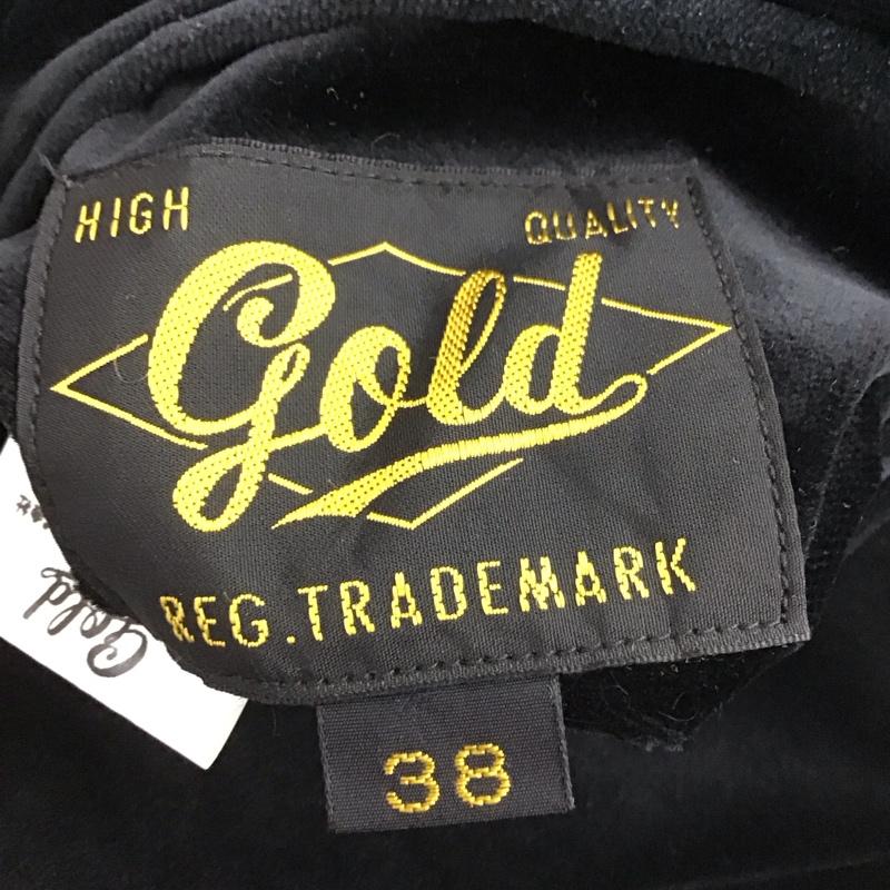 ゴールド GOLD ジャケット、上着 ジャンパー、ブルゾン ジップアップジャケット アウター スカジャン 38 刺繍 黒 / ブラック / black メンズ USED 古着 中古 10153199