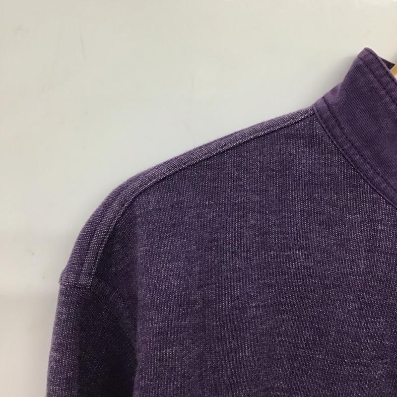 チャムス CHUMS トレーナー 長袖 長袖スウェット フロントボタン M ロゴ、文字 紫 / パープル / purple メンズ USED 古着 中古 10153201