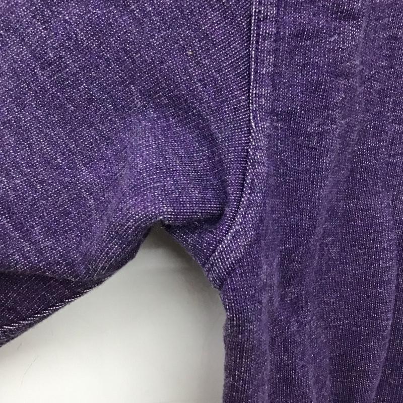 チャムス CHUMS トレーナー 長袖 長袖スウェット フロントボタン M ロゴ、文字 紫 / パープル / purple メンズ USED 古着 中古 10153201