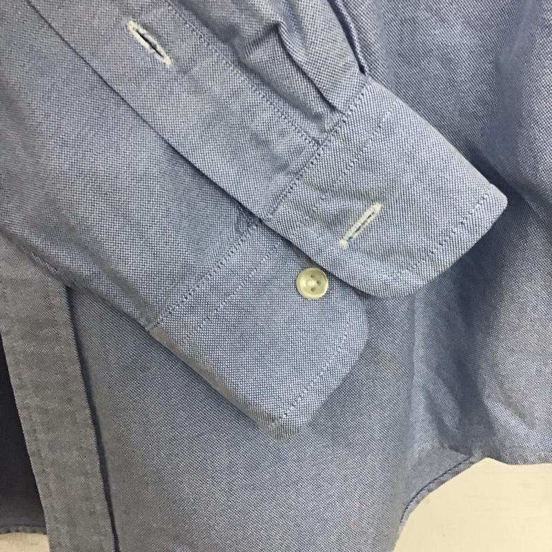 ポロラルフローレン POLO RALPH LAUREN シャツ、ブラウス 長袖 長袖シャツ 無地シャツ カラーシャツ ボタンダウンシャツ M ロゴ、文字 水色 / ライトブルー / メンズ USED 古着 中古 10153203