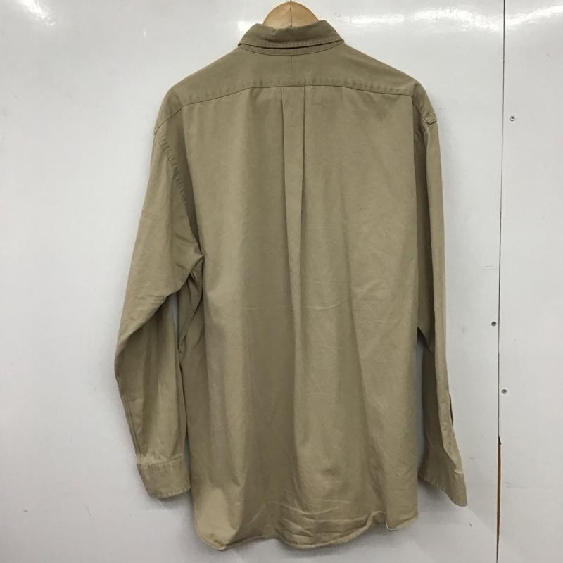 ラルフローレン RALPHLAUREN シャツ、ブラウス 長袖 長袖シャツ 無地シャツ カラーシャツ ボタンダウンシャツ L ロゴ、文字 ベージュ / ベージュ / beige メンズ USED 古着 中古 10153204
