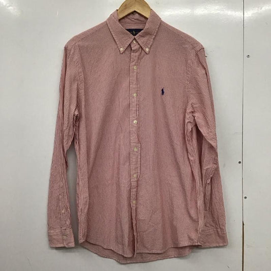 ラルフローレン RALPHLAUREN シャツ、ブラウス 長袖 長袖シャツ ストライプシャツ カラーシャツ ボタンダウンシャツ M ストライプ 白 / ホワイト / white X 赤 / レッド / red メンズ USED 古着 中古 10153207