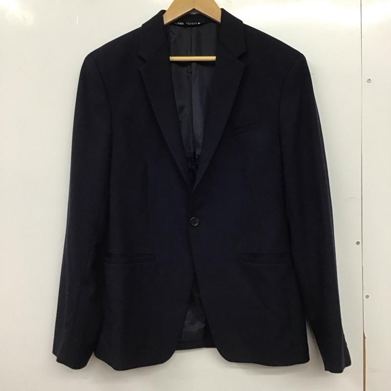 ザラ ZARA ジャケット、上着 ジャケット、ブレザー カジュアルジャケット アウター カラージャケット 46 無地 紺 / ネイビー / navy メンズ USED 古着 中古 10153209