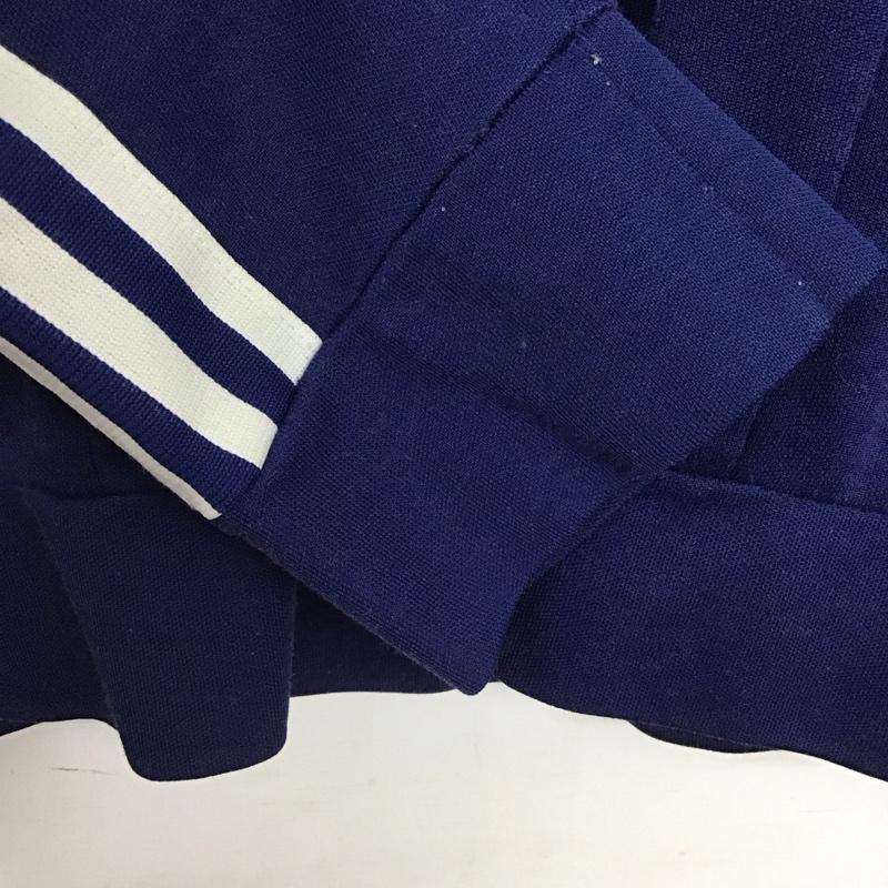 アディダス adidas ジャケット、上着 ジャンパー、ブルゾン ジップアップジャケット ジャージ 古着 M ロゴ、文字 紺 / ネイビー / navy メンズ USED 古着 中古 10153210