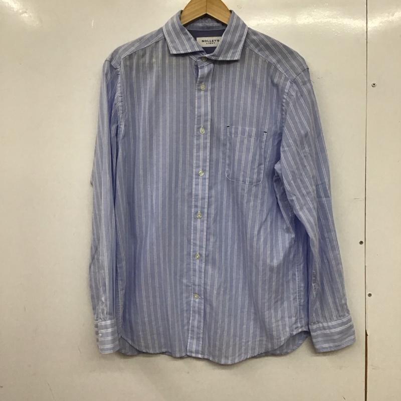 ノーリーズ NOLLEY S シャツ、ブラウス 長袖 長袖シャツ ストライプシャツ カラーシャツ L ストライプ 水色 / ライトブルー / メンズ USED 古着 中古 10153213