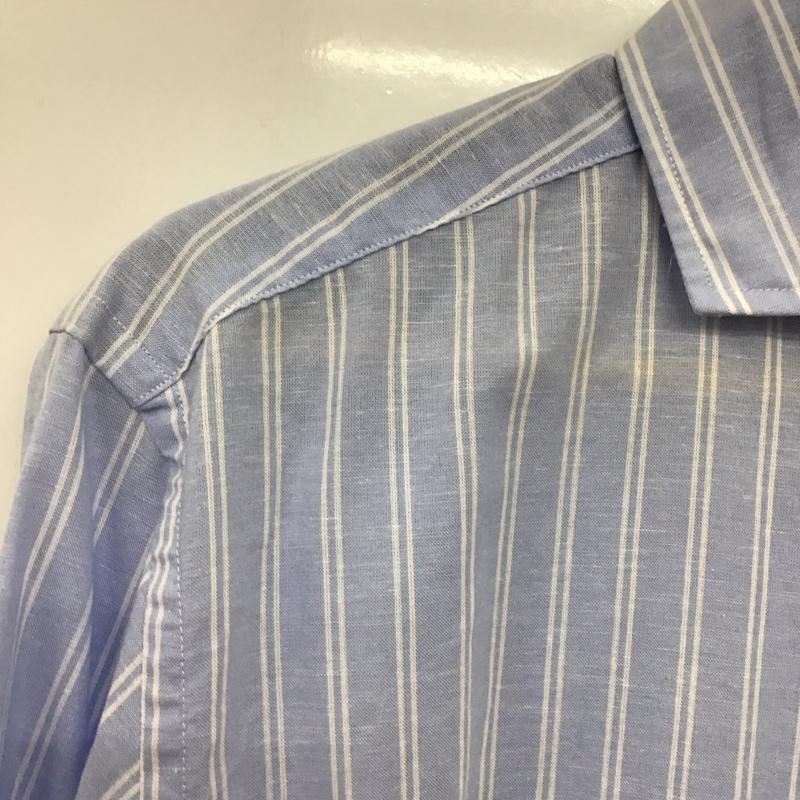 ノーリーズ NOLLEY S シャツ、ブラウス 長袖 長袖シャツ ストライプシャツ カラーシャツ L ストライプ 水色 / ライトブルー / メンズ USED 古着 中古 10153213