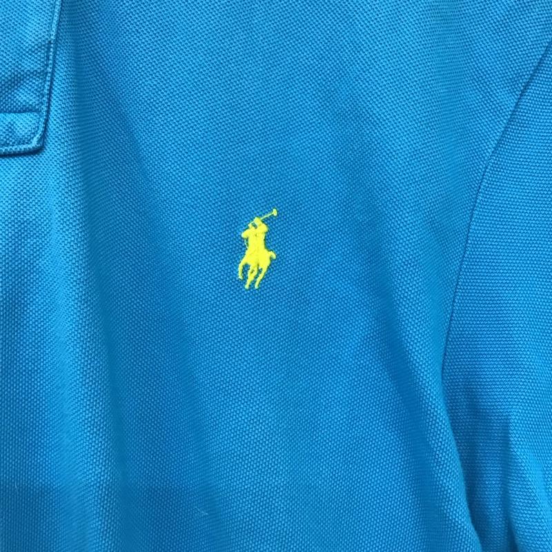 ポロバイラルフローレン Polo by RALPH LAUREN ポロシャツ 半袖 半袖ポロシャツ カラーシャツ 半袖カットソー L ロゴ、文字 青 / ブルー / blue メンズ USED 古着 中古 10153214