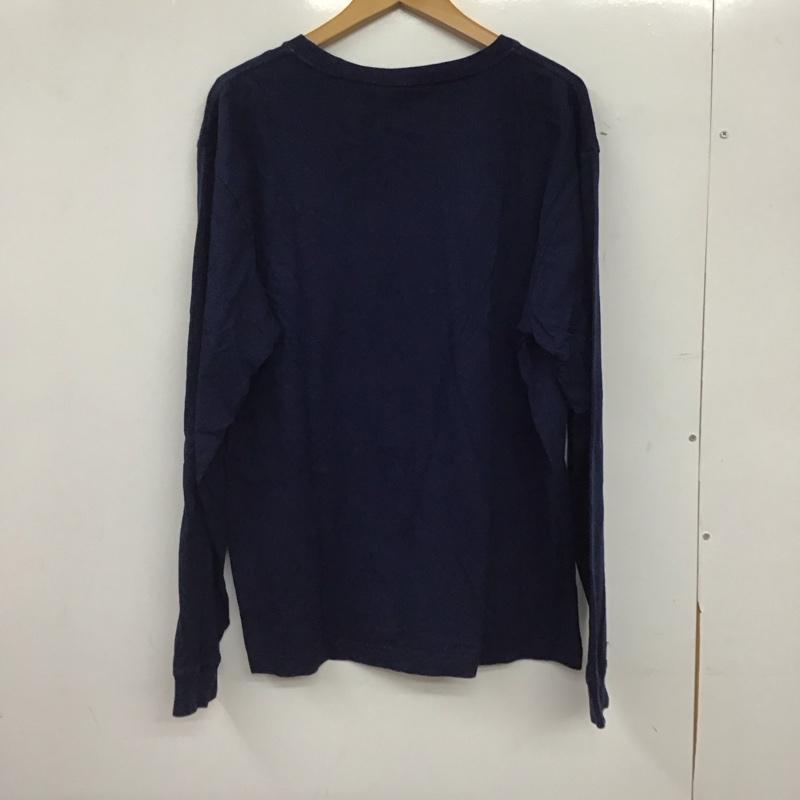 ディッキーズ Dickies カットソー 長袖 長袖カットソー 刺繍カットソー クルーネック XL 刺繍 紺 / ネイビー / navy メンズ USED 古着 中古 10153215