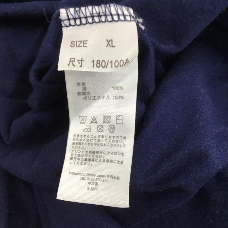 ディッキーズ Dickies カットソー 長袖 長袖カットソー 刺繍カットソー クルーネック XL 刺繍 紺 / ネイビー / navy メンズ USED 古着 中古 10153215