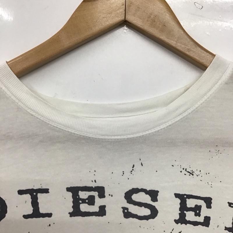 ディーゼル DIESEL Tシャツ 半袖 L プリント 白 / ホワイト / white メンズ USED 古着 中古 10153216