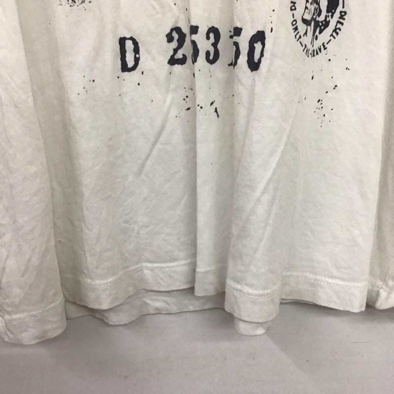 ディーゼル DIESEL Tシャツ 半袖 L プリント 白 / ホワイト / white メンズ USED 古着 中古 10153216