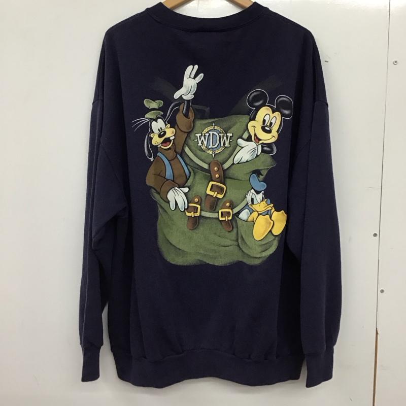 古着 USED トレーナー 長袖 長袖トレーナー スウェット クルーネック プルオーバー プリント 紺 / ネイビー / navy メンズ USED 古着 中古 10153217