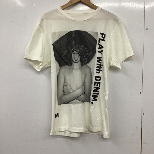 エム M Tシャツ 半袖 半袖カットソー プリントTシャツ クルーネックカットソー M プリント 白 / ホワイト / white メンズ USED 古着 中古 10153218