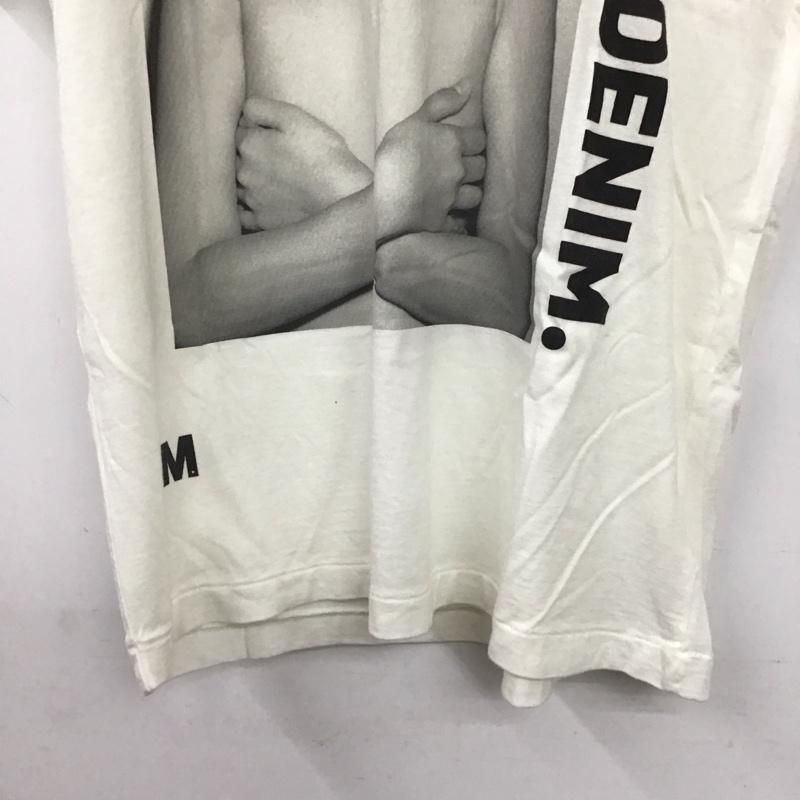 エム M Tシャツ 半袖 半袖カットソー プリントTシャツ クルーネックカットソー M プリント 白 / ホワイト / white メンズ USED 古着 中古 10153218