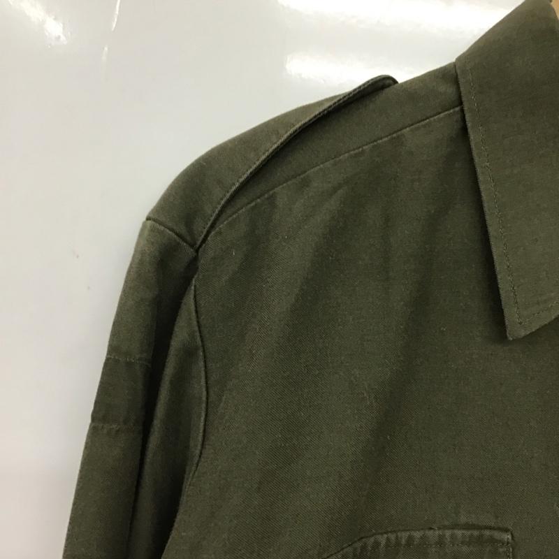 ミリタリー ミリタリー シャツ、ブラウス 長袖 長袖シャツ ミリタリーシャツ 古着 40 無地 カーキ / カーキ / khaki メンズ USED 古着 中古 10153219