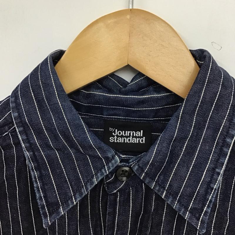 ジャーナルスタンダード JOURNAL STANDARD シャツ、ブラウス 長袖 長袖シャツ ストライプシャツ カラーシャツ L ストライプ インディゴ / インディゴ / Indigo メンズ USED 古着 中古 10153222