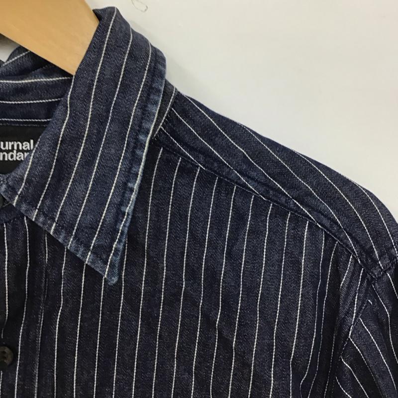 ジャーナルスタンダード JOURNAL STANDARD シャツ、ブラウス 長袖 長袖シャツ ストライプシャツ カラーシャツ L ストライプ インディゴ / インディゴ / Indigo メンズ USED 古着 中古 10153222