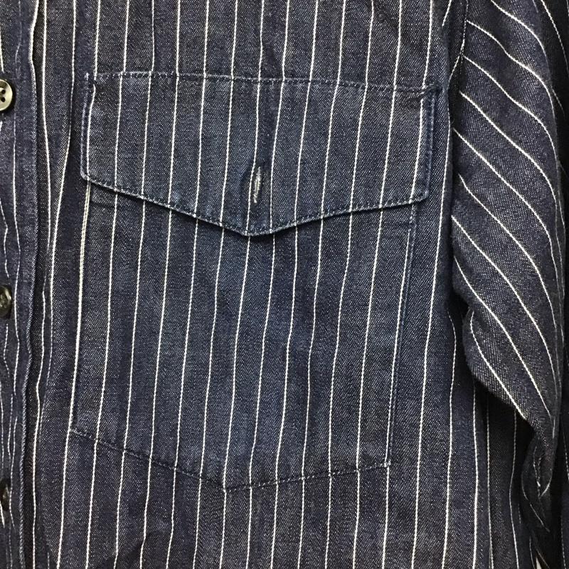 ジャーナルスタンダード JOURNAL STANDARD シャツ、ブラウス 長袖 長袖シャツ ストライプシャツ カラーシャツ L ストライプ インディゴ / インディゴ / Indigo メンズ USED 古着 中古 10153222