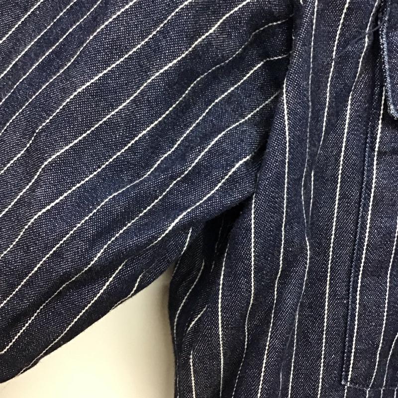 ジャーナルスタンダード JOURNAL STANDARD シャツ、ブラウス 長袖 長袖シャツ ストライプシャツ カラーシャツ L ストライプ インディゴ / インディゴ / Indigo メンズ USED 古着 中古 10153222