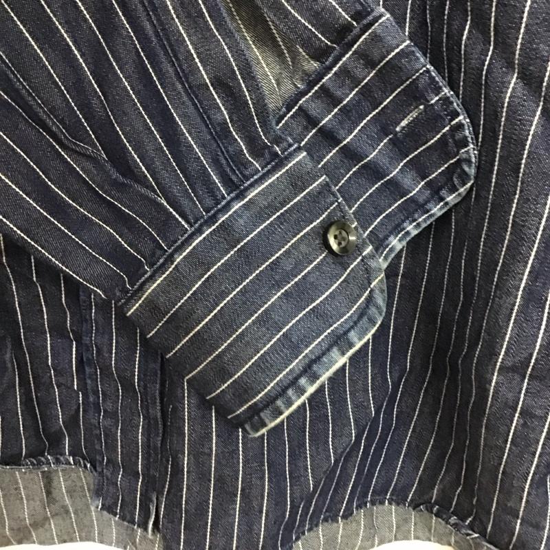 ジャーナルスタンダード JOURNAL STANDARD シャツ、ブラウス 長袖 長袖シャツ ストライプシャツ カラーシャツ L ストライプ インディゴ / インディゴ / Indigo メンズ USED 古着 中古 10153222