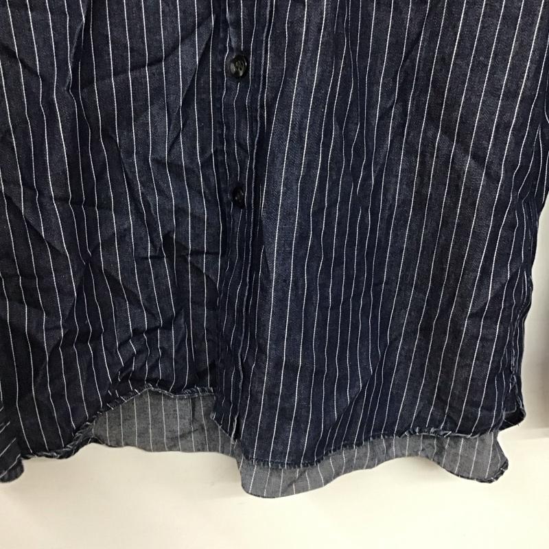 ジャーナルスタンダード JOURNAL STANDARD シャツ、ブラウス 長袖 長袖シャツ ストライプシャツ カラーシャツ L ストライプ インディゴ / インディゴ / Indigo メンズ USED 古着 中古 10153222