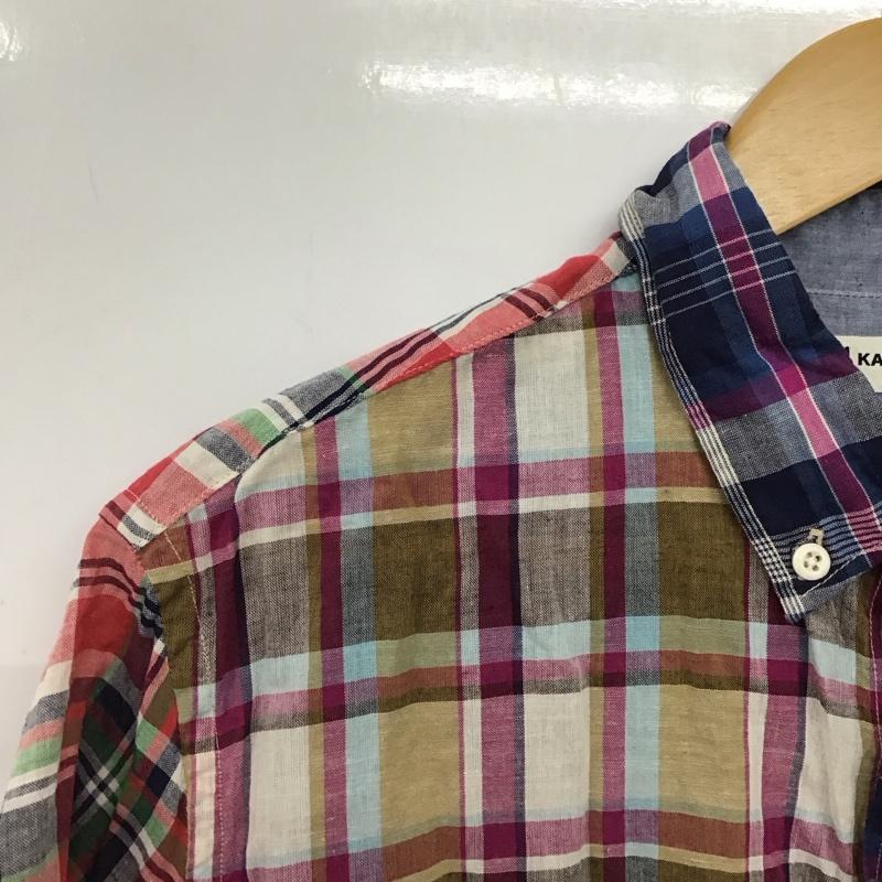 カールヘルム KARLHELMUT シャツ、ブラウス 半袖 半袖シャツ チェックシャツ カラーシャツ ボタンダウンシャツ L チェック マルチカラー / マルチカラー / multicolor メンズ USED 古着 中古 10153223
