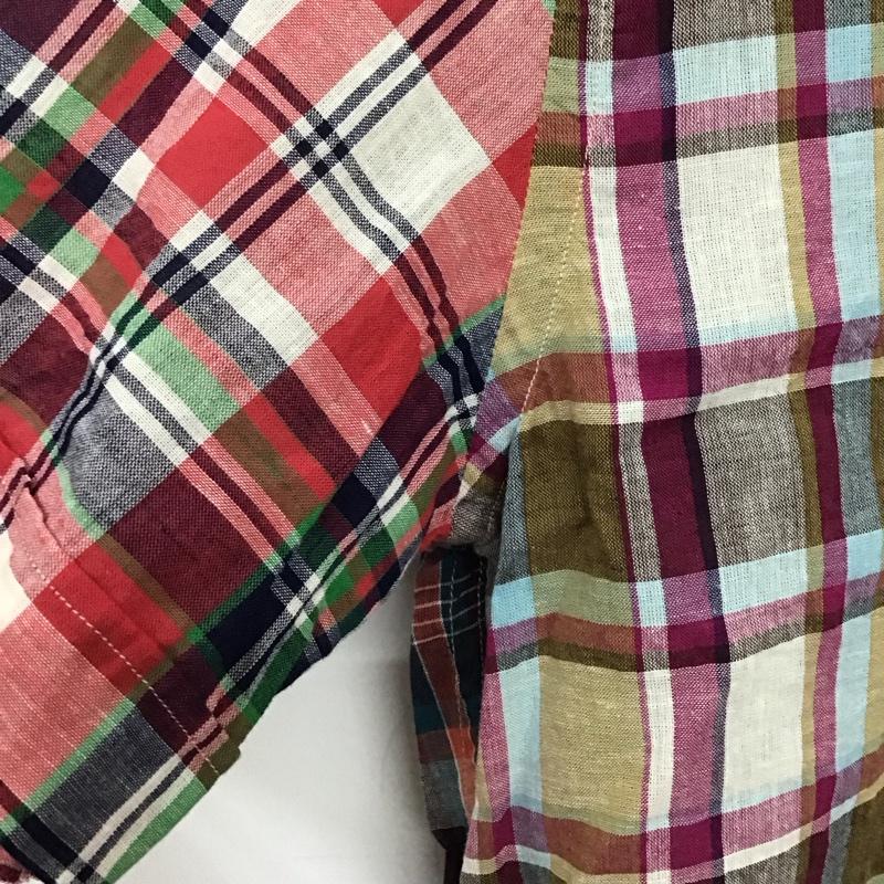 カールヘルム KARLHELMUT シャツ、ブラウス 半袖 半袖シャツ チェックシャツ カラーシャツ ボタンダウンシャツ L チェック マルチカラー / マルチカラー / multicolor メンズ USED 古着 中古 10153223