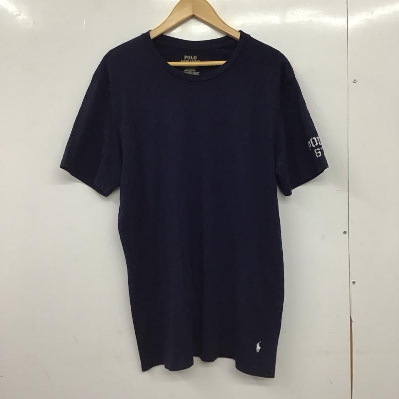 ポロラルフローレン POLO RALPH LAUREN Tシャツ 半袖 半袖カットソー プリントTシャツ クルーネックカットソー M ロゴ、文字 紺 / ネイビー / navy メンズ USED 古着 中古 10153225