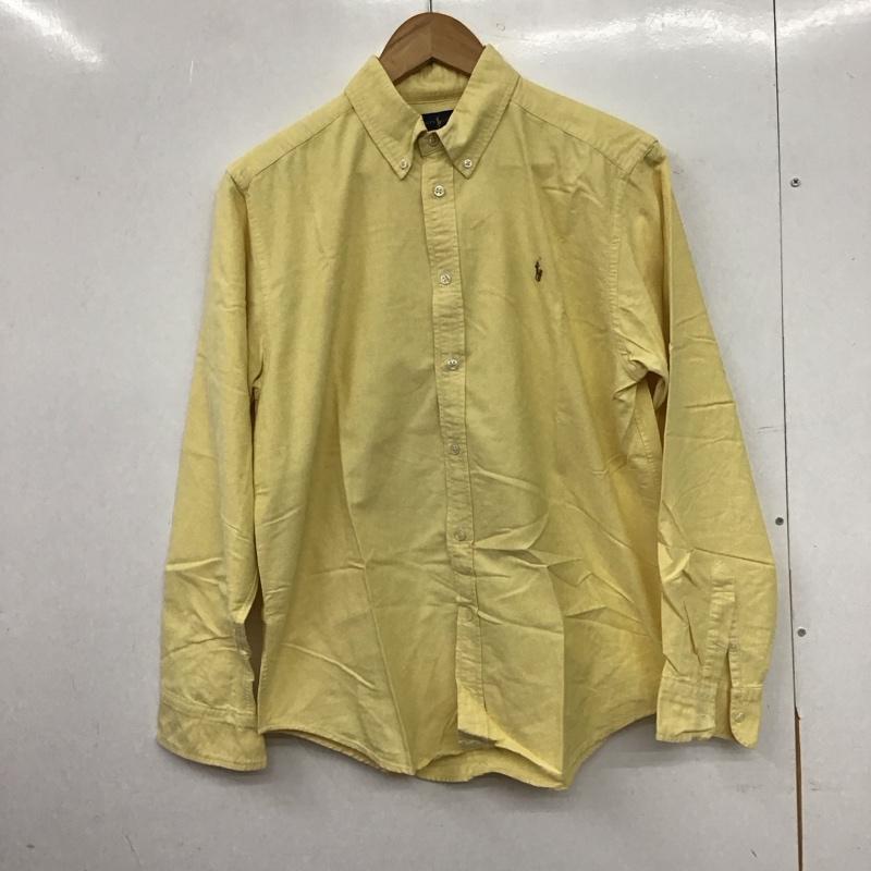 ラルフローレン RALPHLAUREN シャツ、ブラウス 長袖 長袖シャツ 無地シャツ カラーシャツ ボタンダウンシャツ ロゴ、文字 黄 / イエロー / yellow メンズ USED 古着 中古 10153230