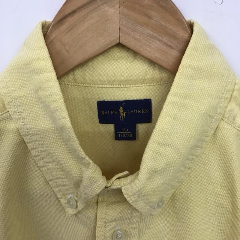 ラルフローレン RALPHLAUREN シャツ、ブラウス 長袖 長袖シャツ 無地シャツ カラーシャツ ボタンダウンシャツ ロゴ、文字 黄 / イエロー / yellow メンズ USED 古着 中古 10153230