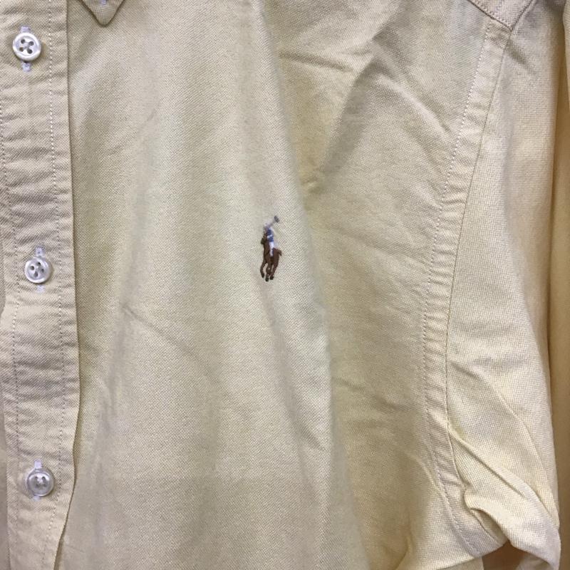 ラルフローレン RALPHLAUREN シャツ、ブラウス 長袖 長袖シャツ 無地シャツ カラーシャツ ボタンダウンシャツ ロゴ、文字 黄 / イエロー / yellow メンズ USED 古着 中古 10153230