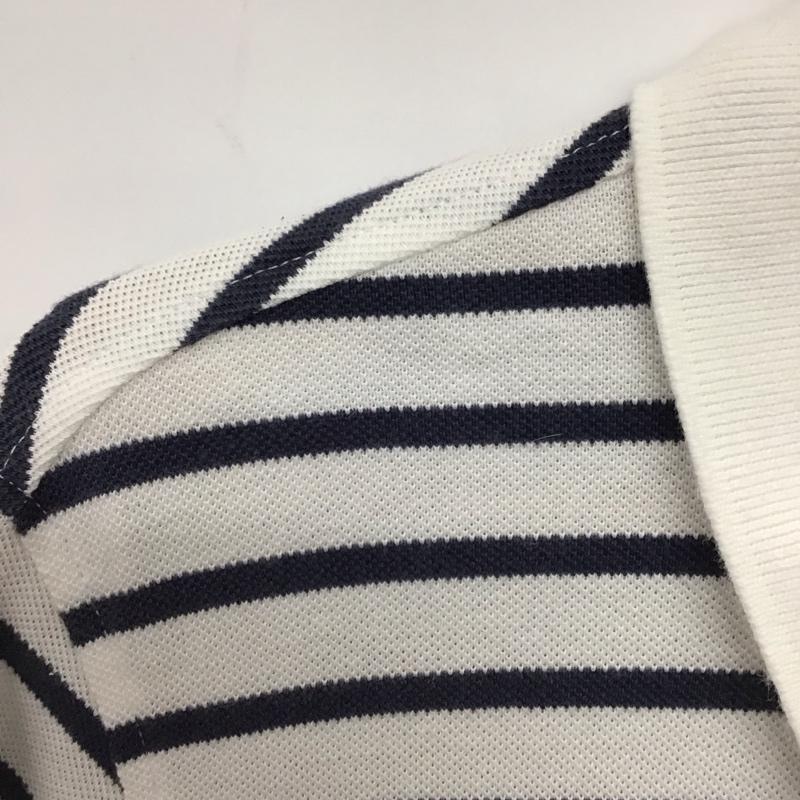 ブルックスブラザーズ BROOKS BROTHERS ポロシャツ 半袖 半袖ポロシャツ カラーシャツ 半袖カットソー M ボーダー柄 白 / ホワイト / white X 紺 / ネイビー / navy メンズ USED 古着 中古 10153231