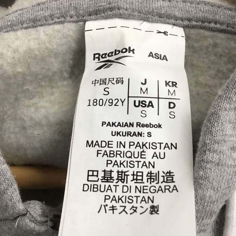 リーボック Reebok パーカー 長袖 ジップアップパーカー 長袖パーカー カジュアルジャケット M ロゴ、文字 灰 / グレー / gray メンズ USED 古着 中古 10153238
